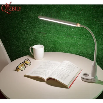 Stalo lempa LED 5W Tolygus Pritemdomi Bendable su Clip 24Leds Knygos Skaitymo Tyrimo Biuro Darbo, Vaikų, Naktį Šviesos stalo lempos