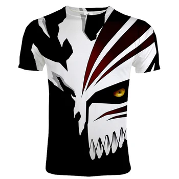 2020 Naujas Balinimo 3D Atspausdintas T-shirt Vyrams, Atsitiktinis O-Kaklo trumpomis Rankovėmis Streetwear Marškinėlius Mados Madinga Harajuku Vyrų Hip-Hop marškinėliai