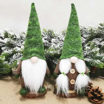 28 x 13cm Animacinių filmų švedijos Gnome Santa Claus Žalia Miško Elfas Beveidis Lėlės Pliušinis Žaislas Kalėdų HomeOrnaments Naujųjų Metų Dovana