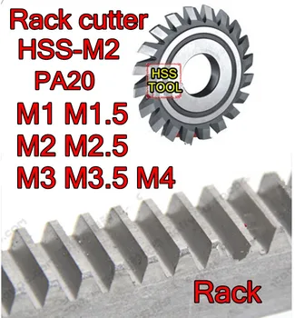 M1 M1.5 M2 M2.5 M3 M3.5 M4 Modulio PA20 laipsnių HSS-M2 Rack cutter Krumplių Frezavimo cutter Nemokamas pristatymas