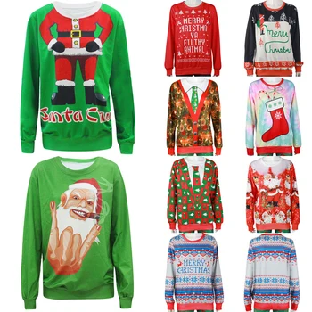 2021 Bjaurusis Kalėdų Džemperis Unisex Vyrai, Moterys, Atostogų Santa Elf Puloveris Juokingi Vyriški Megztiniai Vyrams Viršūnes Rudens Žiemos Drabužių