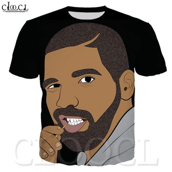 CLOOCL Drake Kūrybinio Modelio Harajuku T-shirt 3D Atspausdintas T-shirt korėjos Vasaros Atsitiktinis Naujas Apvalios Kaklo Marškinėliai, Unisex