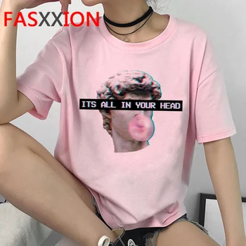 Vaporwave Harajuku Estetinės Marškinėliai Moterims Ullzang Juokinga Atspausdintas T-shirt 90-ųjų Grunge Marškinėlius Mados Hip-Hop Top Tees Moteris