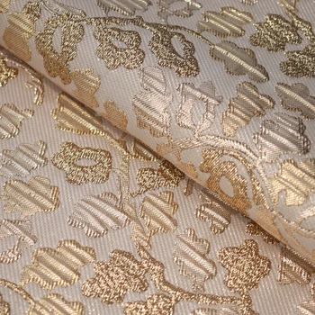 Karšto pardavimo mados Spalvotų trimatis aukso žakardo brokatas audinio suknelė kailis šviesus audinys tissu as matuoklis 