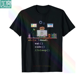 Prekės vyrų marškinėliai informatikos Python Programuotojas Valgyti Kodas Miego Marškinėliai