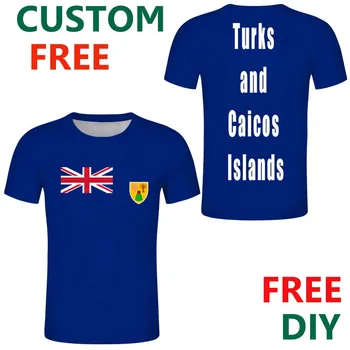 Terkso ir Kaikoso Salos Nemokamų Užsakymą marškinėlius Vyrų anglų t shirts vyras Britanijos marškinėliai Tautos unisex atsitiktinis namų drabužių