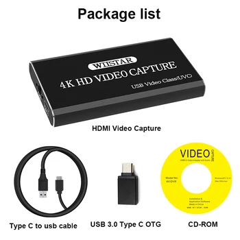 USB2.0 Filmavimo 1080P 4K HDMI USB c tipo HDMI Žaidimo Video Capture Card Live Transliacijos Transliacijos Su Mic XBOX PS4