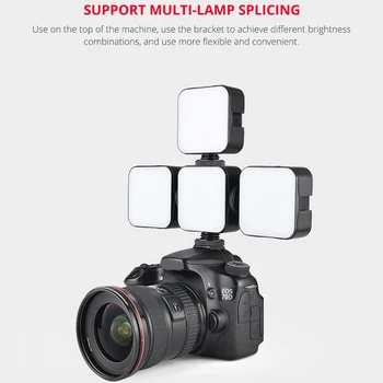 Mini LED fotoaparato Vaizdo žiedas šviesos fotografica profissional Fotografija visada Lempos šviesos srautą galima reguliuoti Adapteris Canon Nikon Sony DSLR