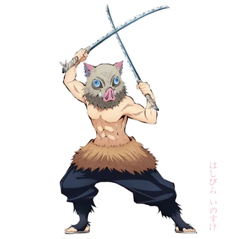 Anime Hashibira Inosuke Demon Slayer Kimetsu Nr. Yaiba Cosplay Kostiumas Helovinas Moterų, Vyrų Kelnės Vilnos Sijonas Kiaulės Galvos Kauke