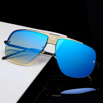 Naujas Mados Aikštė Akiniai nuo saulės Prabangos Prekės ženklo Dizaineris Moterys Vyrai Derliaus Metalo Saulės akiniai UV400 Akiniai Atspalvių gafas de sol