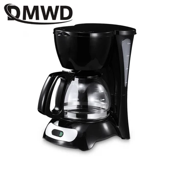 DMWD Automatinis Elektrinis Espresso Kavos virimo aparatas, Kavinė Lašelinę Amerikos Latte Kavos Ruošimo Mašinos Stiklo Katilo Namų Mini Arbatinukas