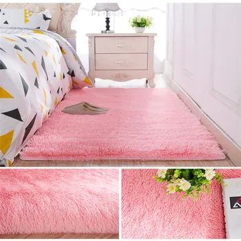 Nemokamas pristatymas kambarį kavos staliukas mat miegamojo lovos antklodė anti-slip kilimas jogos pagalvėlė Šiuolaikinės storas ilgas šilko plaukų kilimas