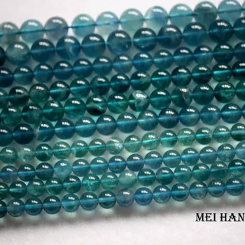 Meihan Nemokamas pristatymas 8mm 10mm 12mm gamtos Mėlynos spalvos Fluorito sklandžiai turas prarasti karoliukai papuošalai priėmimo dizainas