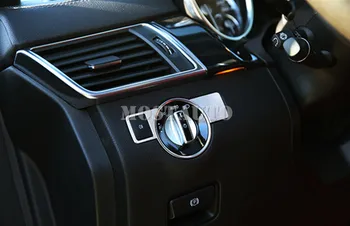 Už Benz ML W166 2012-m GL X166 2013-M. Vidinis Žibintų Jungiklis Mygtukas Apdaila Padengti 2vnt Automobilių Aksesuarų, Interjero Automobilių Puošimas