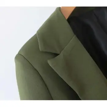 2019 Dvigubo breasted švarkas moterims švarkai ir striukės, paltai korėjos drabužių office atsitiktinis ilgomis rankovėmis švarkas feminino streetwear