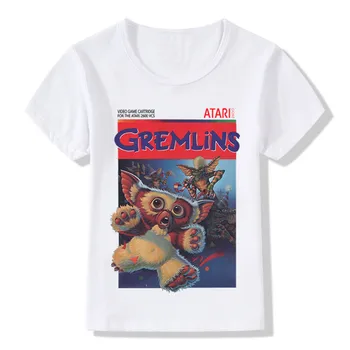 Mielas Gremlins Gizmo Dizaino Vaikų Juokingi marškinėliai Kūdikių Berniukų/Mergaičių trumpomis Rankovėmis Viršūnes T-shirt Vaikų Vasaros Drabužius