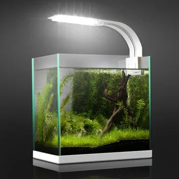 Super Slim Akvariumas LED Šviesos Apšvietimas augalams Augti Lemputė 5W/10W Vandens Augalų Apšvietimas Vandeniui Clip-on Lempa Žuvų Bakas