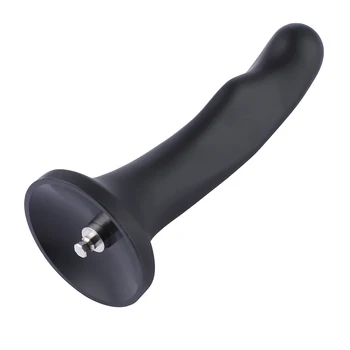 Hismith 18,5 cm Silikono Butt Plug su KlicLok uodega butt plug Hismith Premium Sekso Mašina，Juoda ilgo sekso žaislas analinio sekso žaislai