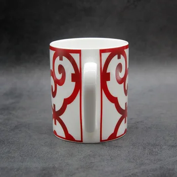 Kinijos Raudona Europos Stiliaus Kaulų Kinija Kavos puodelis Aukštos Klasės Kaulų Kinija Popietę Arbatos Puodeliai, Keramikos Puodelis 300 ml Kavos