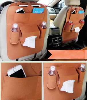 Automobilių Saugojimo Krepšys Universal Galinės Sėdynės Organizatorius Lauke Jautėsi Apima Backseat Turėtojas Multi-Kišenės Bako Tvirtinimas Valymas Stilius