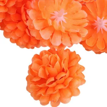 Naujas 30pcs Daisy Dirbtinis, Netikras gėlių Šilko Sferinės Galvutės Urmu Vestuves Dekoro,Oranžinė