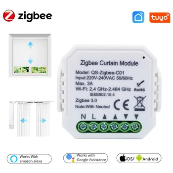 TUYA Smart Zigbee 3.0 Užuolaidų Įjunkite Modulio Valdiklį, Suderinamą Su 