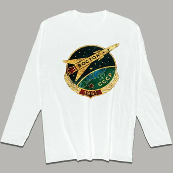 CCCP Boctok 1961, T-marškinėliai, vyriški Hip-Hop Tees Viršūnes Naujas CCCP SSRS, Sovietų rusijos Mados Long Sleeve T Shirt Harajuku Streetwear