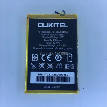 Originalus akumuliatorius OUKITEL K5 baterija 4000mAh Ilgas budėjimo laikas Dovana išmontavimo priemonė OUKITEL Mobilių Priedų