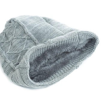 Naujas Unisex Žiemos Skrybėlę Kaklo Šilčiau Skrybėlę Nustatyti NC Etiketės Beanie Skrybėlių Laisvalaikio Žieminės Kepurės Vyrams, Moterims Pridėti Kailio Pamušalas Šilta Megzta kepurė