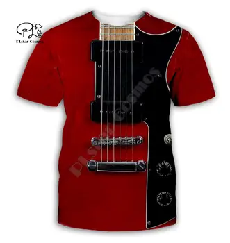 Gitaros meno, Muzikos instrumentas, 3D full spausdinimo mados t marškinėliai, Unisex hip-hop stiliaus marškinėlius streetwear atsitiktinis vasaros stilius-2