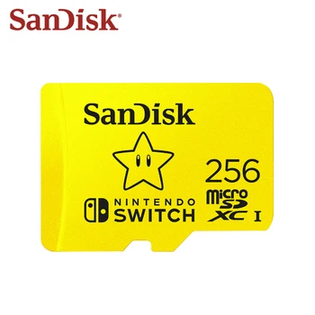 Originalios SanDisk Atminties Kortelės 128GB 256 GB 64GB SDXC Didelės Spartos Trans Flash Kortelių Micro SD TF Kortelę Nintendo Jungiklis