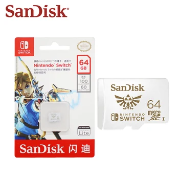 Originalios SanDisk Atminties Kortelės 128GB 256 GB 64GB SDXC Didelės Spartos Trans Flash Kortelių Micro SD TF Kortelę Nintendo Jungiklis