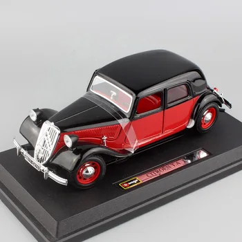 1/24 mastelis mini bburago klasika derliaus citroen TA 15CV 1938 Traukos Avant automobilių modelį Diecast Transporto priemonės žaislas miniatiūros berniukas