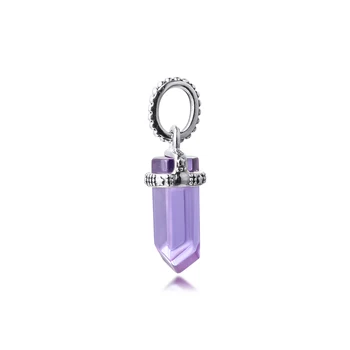 2021 Naujų Valentino Tinka Pandora Apyrankės, Pakabukai Violetinė Amuletas Tabaluoti 925 Sterlingas Sidabro Originalus Karoliukai Moterims 