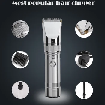 Kemei 9801 Įkraunama Plaukų Clipper Profesionalios Plaukų Žirklės Vyrų Elektrinis Skustuvas Kirpykla Pjovimo Barzda Žoliapjovės Skutimo Mašina