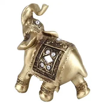 Derva Pasisekė Feng Shui Elegantiškas Elephant Trunk Statula Pasisekė Turto Statulėlės Amatų Papuošalai, namų Dekoravimo Reikmenys Dovana