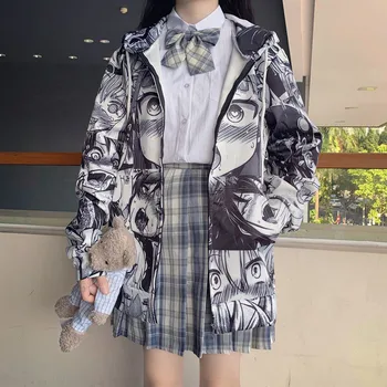 Japonijoje Pavasario Mergaitės Nauja Mergina Prarasti Ypatingą Mados Moteriški High Street Japonija Spausdinti Ilgomis Rankovėmis Hoodies Harajuku Streetwear