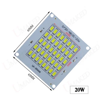 10vnt LED PCB prožektorius pcb plokštės 20W63*67 2000-2200lm Aluminun Šilumos kriaukle SMD5730 Šviesos Šaltinis Skydas, lauko, Gatvių apšvietimas,