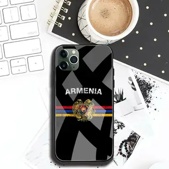 Armėnijos Vėliava, Telefono dėklas Grūdintas Stiklas iPhone 12 pro max mini 11 Pro XR XS MAX 8 X 7 6S 6 Plus SE 2020 atveju