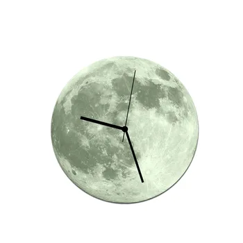 30cm Žėrintis Mėnulis Sieninis Laikrodis Pvc Ir Akrilo Šviesos Kabo Laikrodis Moon Laikrodis Šviesą Tamsoje Svetainės, Miegamojo Namų Dekoro