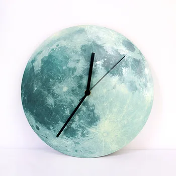 30cm Žėrintis Mėnulis Sieninis Laikrodis Pvc Ir Akrilo Šviesos Kabo Laikrodis Moon Laikrodis Šviesą Tamsoje Svetainės, Miegamojo Namų Dekoro