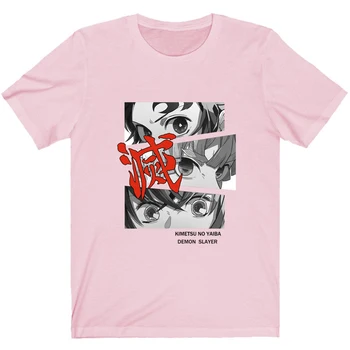 Demon Slayer T-Shirts Japonų Anime Harajuku Topai Marškinėliai Moterims