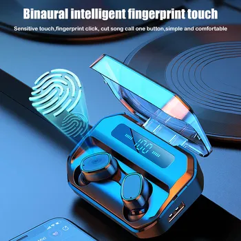 Bluetooth 5.0 TWS Belaidės Ausinės Touch Kontrolės, Triukšmo Mažinimo HiFi Stereo Ausines In-ear Ausinės w/ Įkrovimo Atveju