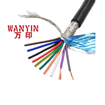 18AWG 0.75mm2 multi-core ekranuotą kabelį RVVP 2-core 24-core anti-trukdžių kontrolės linijos signalo linija, kabelinė