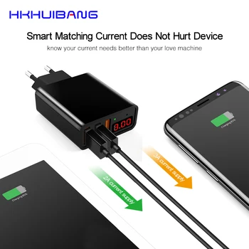 HKHUIBANG USB Įkroviklis 30W Greito Įkrovimo 