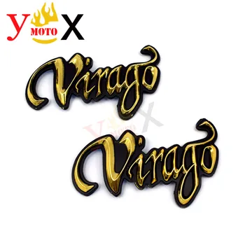 2 VNT Virago Motociklo Dujų Bakas 3D Logotipas Ženklelis Lipdukai Logotipas Ženklas Yamaha XV 125 250 400 XV125 XV250 XV400 XV535 XV70