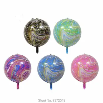 20pcs 4D agatas marblez tekstūros balionas 22inch Turas helio balionas Vestuvių, gimtadienio apdaila, Foto Prekėms, Kūdikių Dušas