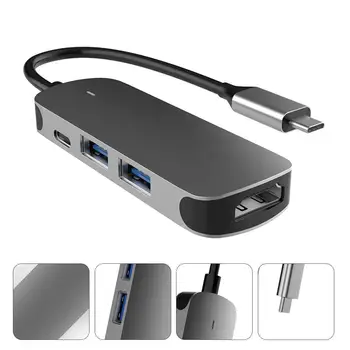 4 USB Adapteris C Tipo Stebulės parama 