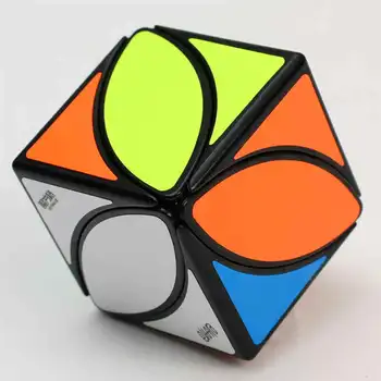QiYi Kūrybiniai Žaislai Aikštėje IVY Lipdukai Magic Cube MoFangGe Klevo lapų formos greitis kubo galvosūkį skewb tekinimo švietimas vaikams, žaislai