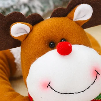N Kalėdų Užuolaidų Sagtis bakų tvirtinimo Santa & Sniego Langų Dekoracijas, Animacinių filmų Kalėdų Lėlės Užuolaidų Miegamojo Kambarį TE889